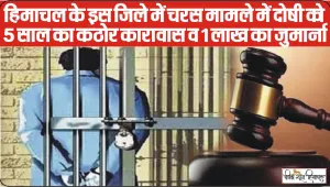 Himachal News || हिमाचल के इस जिले में चरस मामले में दोषी को 5 साल का कठोर कारावास व 1 लाख का जुर्माना