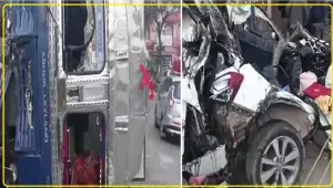 Himachal Road Accident || कार और ट्रक में जोरदार टक्कर, पति-पत्नी की मौत, 13 वर्षीय मासूम घायल 