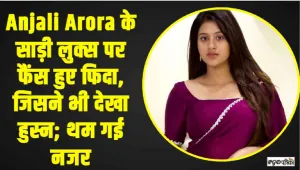 Anjali Arora Video || Anjali Arora के साड़ी लुक्स पर फैंस हुए फिदा, जिसने भी देखा हुस्न; थम गई नजर
