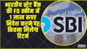 SBI FD Scheme || भारतीय स्टेट बैंक की FD स्कीम में 1 लाख रूपए निवेश करने पर कितना मिलेगा रिटर्न