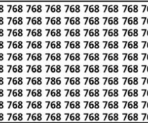Optical Illusion | 768 में कहीं लिखा है 786, जिनका फोकस है एकदम बढ़िया वो इसे 8 सेकंड में ढूंढ लेंगे