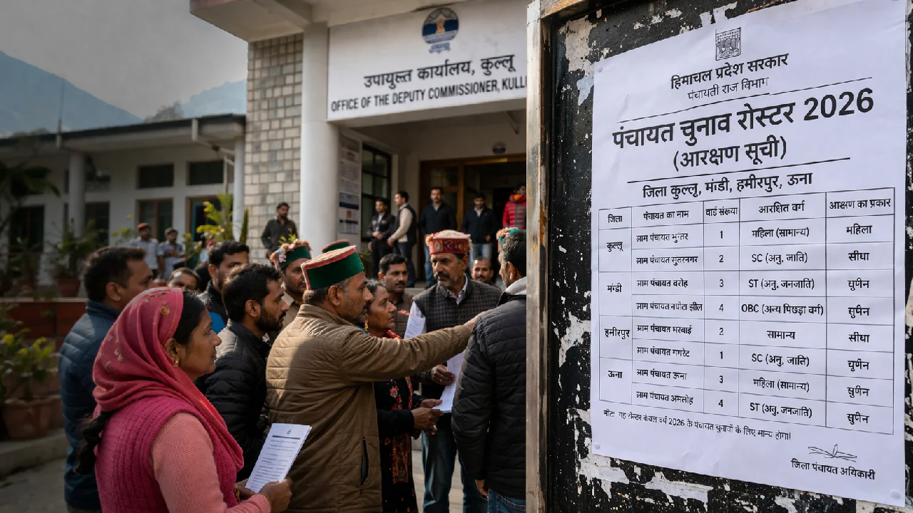 हिमाचल में पंचायत चुनाव का शंखनाद: 4 जिलों में आरक्षण रोस्टर जारी, जनरल कैटेगरी को लगा झटका; जानें आपकी पंचायत हॉट सीट है या सुरक्षित