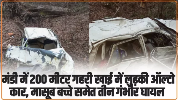 Himachal Road Accident: मंडी में 200 मीटर गहरी खाई में लुढ़की ऑल्टो कार, मासूब बच्चे समेत तीन गंभीर घायल