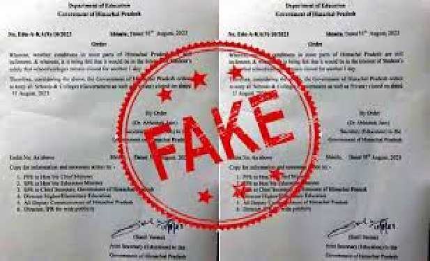 Shimla School Holiday Fake Notification