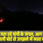 मिंधल पंचायत के साथ लगते गौसर जंगल में लगी भीषण आग, 150 हेक्टेयर जंगल स्वाहा।